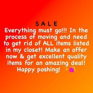 MOVING SALE!